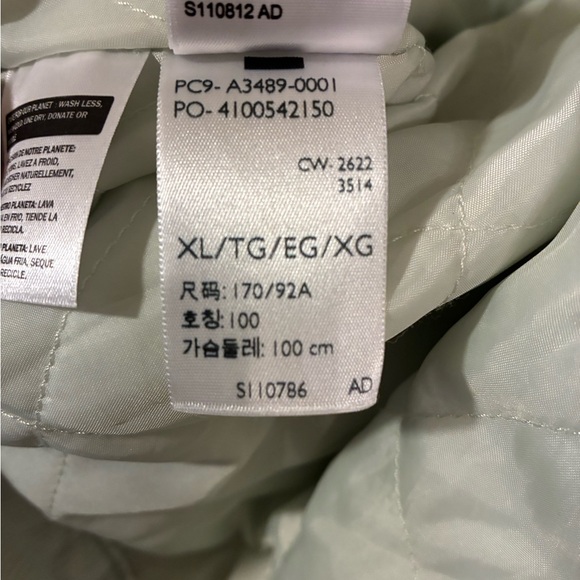 Levi's Mint Green Corduroy Sherpa Collar Cropped Trucker Jacket Grunge EUC XL - Picture 11 of 11